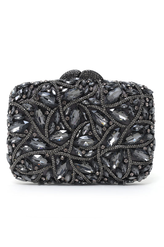 ORNATE CLUTCH-BLACK-GREY