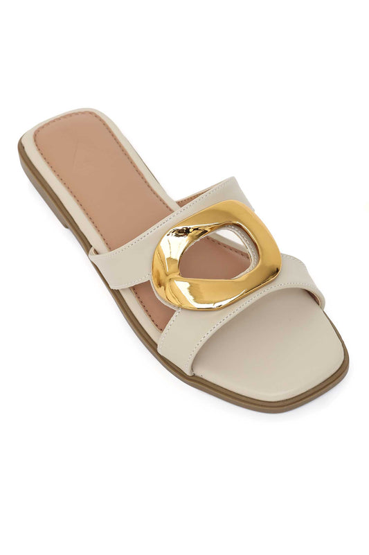GLEAM ARC CURVE SLIDE-BEIGE