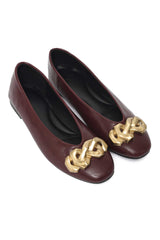 BOLD BALLERINA FLAT-BROWN