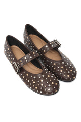 STARLET STUD FLAT-BROWN