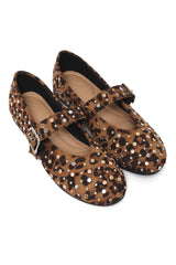 STARLET STUD FLAT-LEOPARD