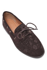 FLORÉA EMBROIDERED LOAFER-BROWN