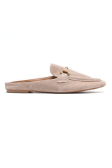 MAYFAIR HORSEBIT SUEDE MULE-BEIGE