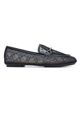 VENICE CRYSTAL MESH LOAFER-BLACK