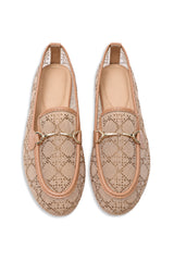 VENICE CRYSTAL MESH LOAFER-KHAKI
