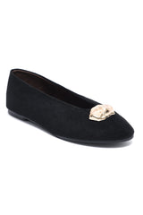 AURELIA GOLD ACCENT BALLERINA-BLACK