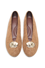 AURELIA GOLD ACCENT BALLERINA-CAMEL