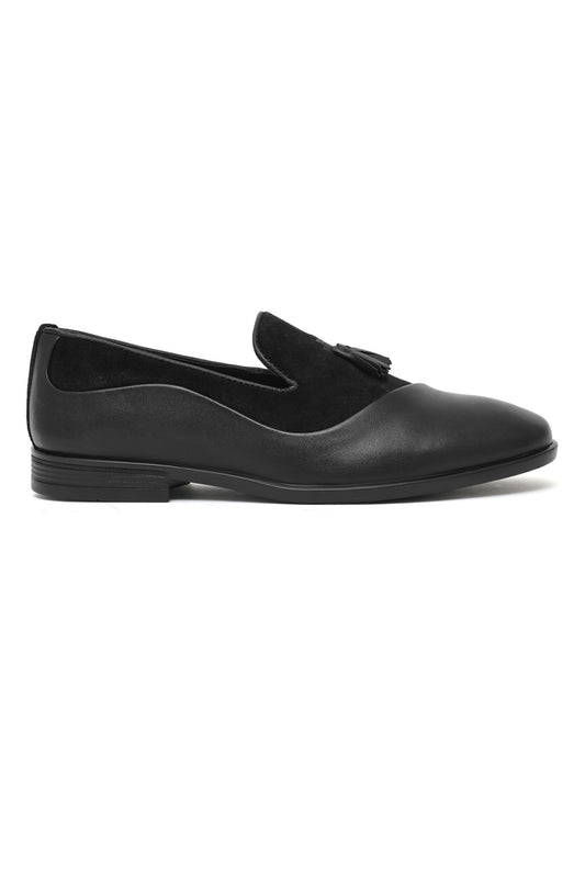 NOIR TASSÉ LOAFER – SUEDE LEATHER FUSION-BLACK