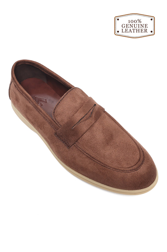 SUEDE STYLE WALKERS-BROWN