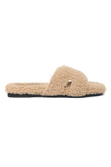 CLOUDWALK FUR SLIDE-BEIGE