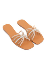 SLEEK STRIDE SLIDES-CHAMPAGNE