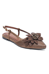 PETAL FLARE FLAT-BROWN