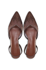 SHIMMER CREST SLINGBACK-BROWN