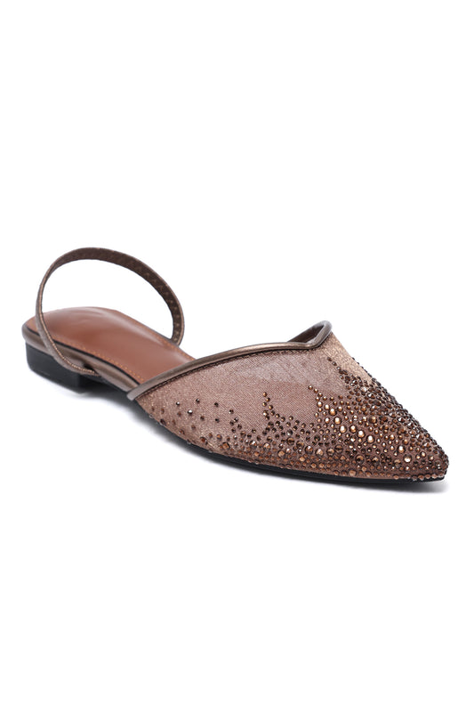 SHIMMER CREST SLINGBACK-BROWN