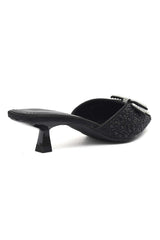 PEARL FROST GLIMMER HEEL-BLACK