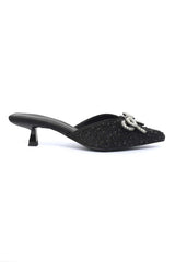 PEARL FROST GLIMMER HEEL-BLACK
