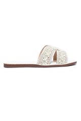 ORNAMENTAL FLAT SLIDE-WHITE
