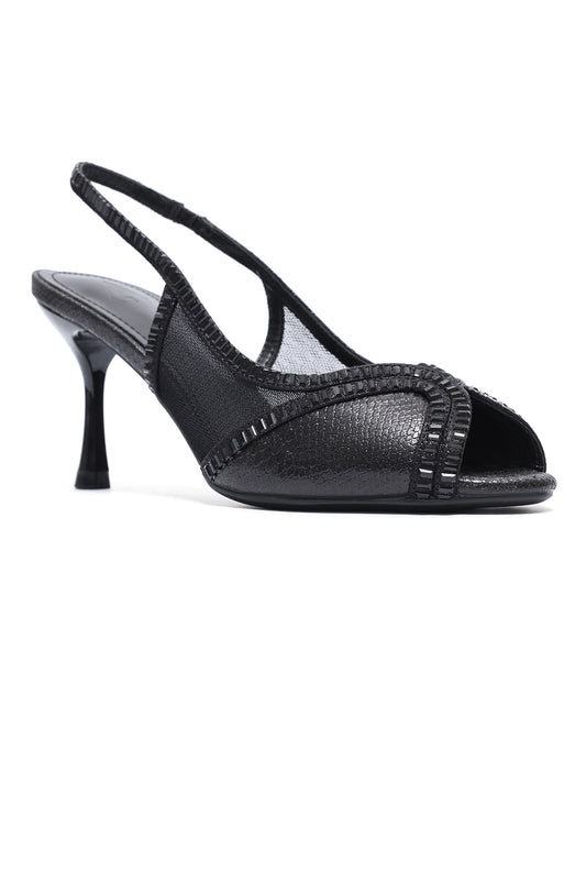 BLACK GLAM SLINGBACKS