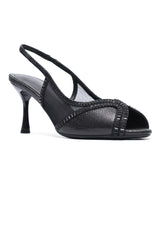 BLACK GLAM SLINGBACKS