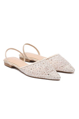 DELICATE LACE SLINGBACK-BEIGE