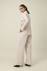 EVERLINE TIED CO-ORD SET-BEIGE