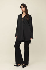 GRACE FLOW SHIRT-BLACK
