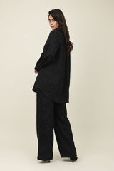 ROSEWELL TEXTURE CO-ORD SET-BLACK