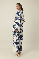 INK BLOOM WRAP CO-ORD-BLUE