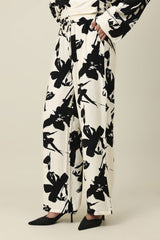 INK BLOOM WRAP CO-ORD-BLACK