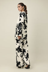 INK BLOOM WRAP CO-ORD-BLACK