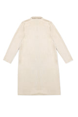 SUEDE TRACE LONG COAT-BEIGE