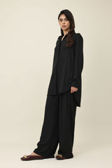 EASELINE FLUID CO-ORD SET-BLACK