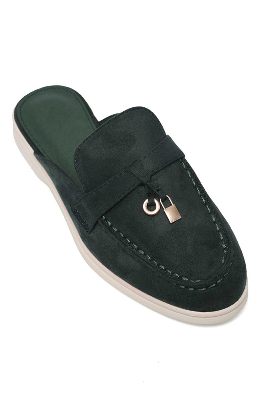 ELARA URBAN MULE LOAFER-OLIVE