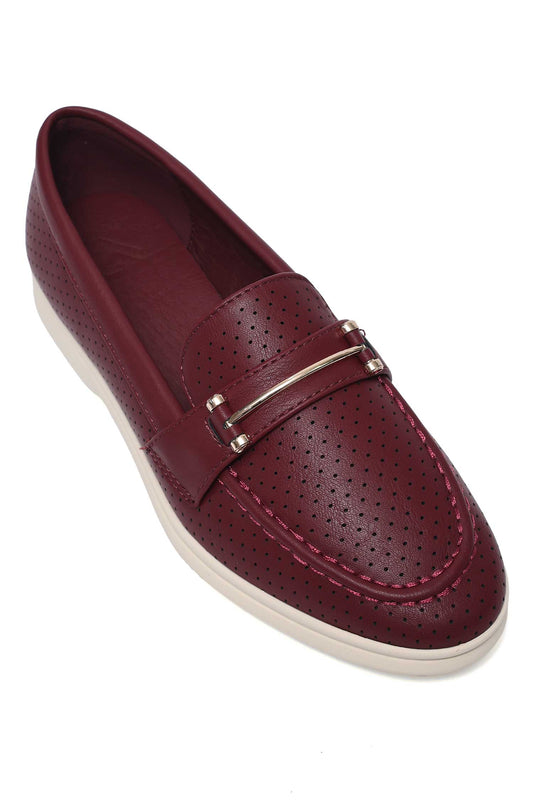 RAYLON MODERN BAR LOAFER-MAROON