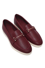 RAYLON MODERN BAR LOAFER-MAROON