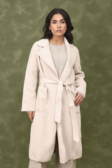 WOOL-BLEND TRENCH COAT-BEIGE