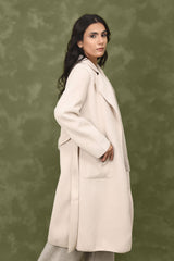 WOOL-BLEND TRENCH COAT-BEIGE
