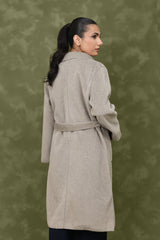 WOOL-BLEND TRENCH COAT-GREY