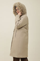 SHEARLING AVIATOR JACKET-KHAKI