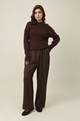 GENTLE THREADS SWEATER-COFFEE