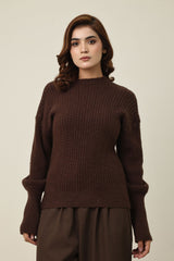 GENTLE THREADS SWEATER-COFFEE