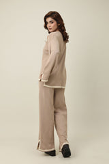 COZY KNIT CO-ORD SET-TAUPE