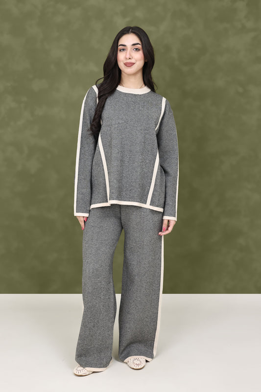 VERSALAYER CASUAL CO-ORD SET-BEIGE/GREY