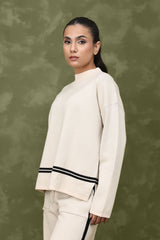 STYLE-DRIVEN KNIT CO-ORD SET-BEIGE