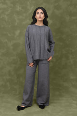 STRETCH STRIPE CO-ORD SET-GREY