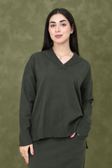 SOFT HEAVEN CO-ORD SET-DK/GREEN