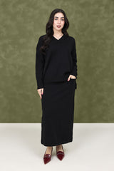 SOFT HEAVEN CO-ORD SET-BLACK