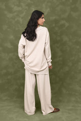 RELAX SCULPTED CO-ORD SET-KHAKI