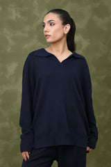 RELAX SCULPTED CO-ORD SET-BLUE