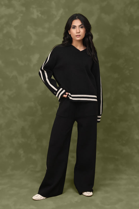 IDEAL LOUNGEWEAR CO-ORD SET-BLACK